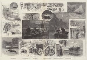 泰晤士警察的草图 作者 Henry Charles Seppings Wright