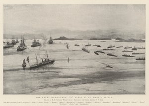 海军演习，X舰队在St Mary&39;s，Scilly 作者 亨利·查尔斯·塞普金斯·赖特
