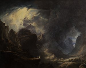 摩西在山上，1828-1829 作者 亨利·谢弗·普拉特