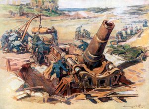 370迫击炮在行动》，1918年，1926年 作者 亨利·谢弗