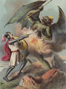 基督徒杀死Appolyon（chromolitho） 作者 亨利·考特尼·塞卢斯