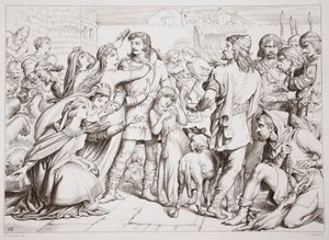 如何从查尔斯金斯利，酒吧中杀死熊，来自Hereward the Great的插图。 1870年，由CG刘易斯雕刻（钢板雕刻） 作者 亨利·考特尼·塞卢斯