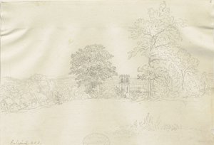 Eccleshall Village: pen drawing, nd [1788-1855] (drawing) 作者 亨利·柯曾·奥尔波特