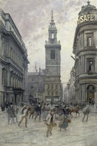 圣斯蒂芬的Walbrook和Mansion House，c.1895，