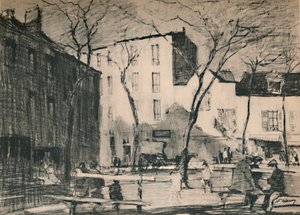 La Place Du Tertre原始村庄广场，c1927，1927年