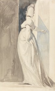 被称为 Fuseli 夫人的站立女性的背影 作者 约翰·海因里希·富斯里