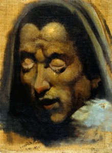 但丁《地狱》中一个被诅咒的灵魂的头像，背面，177078。 作者 约翰·海因里希·富斯里