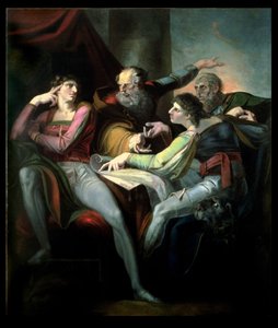 1784年，热刺，伍斯特，莫蒂默和格伦多尔之间发生纠纷 作者 Johann Heinrich Füssli