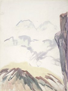 山峦研究（纸上水彩） 作者 亨利·乔治·凯勒