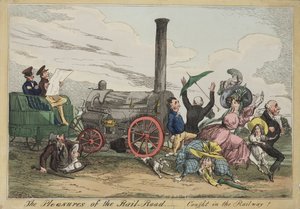 铁路的乐趣 - 在铁路中捕获！，c.1840（手工蚀刻）