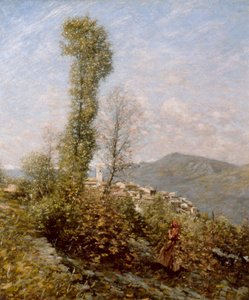 普罗旺斯的一个山村，约 1910-14 年（布面油画） 作者 亨利·赫伯特·拉唐格
