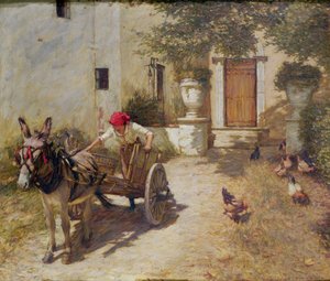 农场庭院场景，1905年