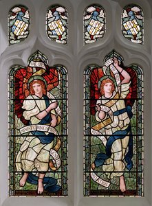 Grasmere，St Oswald，James Powell＆Sons，Henry Holiday，Ministering Angels，1893 作者 亨利·假日