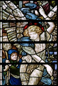 Romsey Abbey，James Powell＆Sons，Henry Holiday，The Pool of Bethesda detail，Angel，1890 作者 亨利·假日