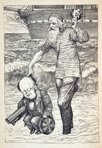 支持每个男人在潮流的顶端，来自The Snark of the Snark，一种八折的痛苦，由Lewis Carroll，酒吧。 1876年 作者 亨利·假日