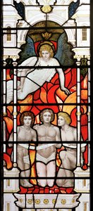 Fiery Furnace，1881-83（彩色玻璃） 作者 亨利·假日