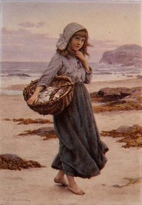 渔女》（水彩画） 作者 亨利·詹姆斯·约翰斯通