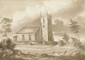 考德索教堂（Codsall Church）：乌贼墨画，nd [1844]