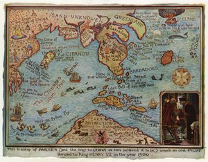 美国的虚构地图，1500