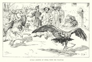 大仲马带着他的秃鹰抵达斯托拉（雕刻） 作者 亨利·正义·福特
