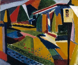 抽象风景，1915-1916。 作者 亨利·莱曼·萨恩