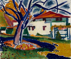 蓝树，1915-1916。 作者 亨利·莱曼·萨恩