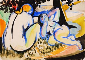 裸体，1915-1918。