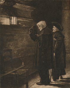 格林威治退休人员在纳尔逊墓前》，约1868年，1896年 作者 亨利·麦克白·雷伯恩