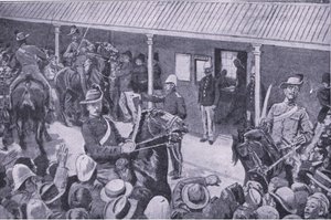 南非的殖民地增援部队：悉尼的入学申请数量激增，来自比勒陀利亚之后：由哈姆斯沃思兄弟有限公司出版的游击战争，1901年 作者 佩吉特亨利万豪酒店