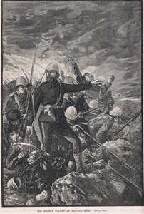 Majuba Hill的乔治·科利爵士，来自卡塞尔的“英国插图史”的插图，于1910年出版 作者 佩吉特亨利万豪酒店