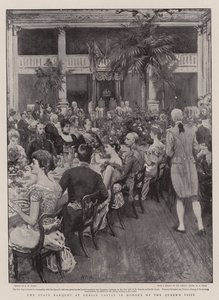 都柏林城堡的国宴，以纪念女王的访问 作者 Henry Marriott Paget