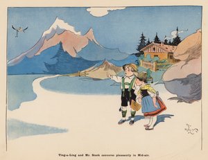 日本娃娃历险记》插图（彩色石版画） 作者 亨利·梅尔