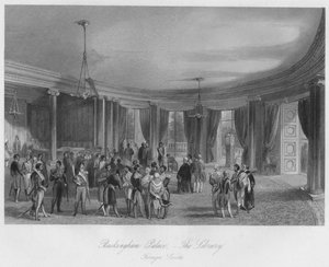 白金汉宫-图书馆。外国堤岸，c1841 作者 亨利·梅尔维尔