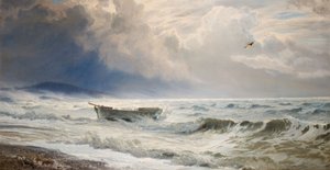 坎伯兰海岸的恶劣天气，1874年。 作者 亨利摩尔