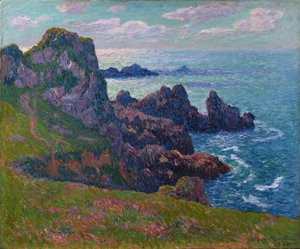 平静的天气，乌山的Pointe de Pern的海岸，1894年。