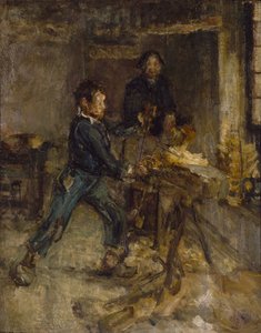青年军刀制造者的研究》，约1895年。 作者 亨利·奥萨瓦·坦纳