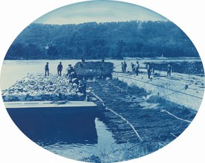 岩石和灌木丛大坝的建造，洛阳。水]。1891