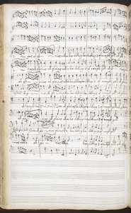 R.M.20.h.8 f.56v 国歌、迎宾曲和独唱曲手稿，约 1680-90 年（纸面墨迹） 作者 亨利·珀塞尔