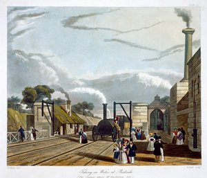 在Parkside取水》，利物浦和曼彻斯特铁路，1833年