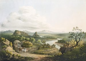 J. Bluck（fl.1791-1831）1809（aquatint）刻在好望角的Roode Sand Pass附近的景色