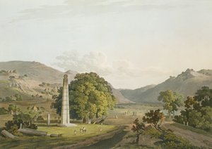 Axum的方尖碑，由Daniel Havell（1785-1826）1809（aquatint）雕刻