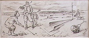 导游高尔基》，来自《Graphic》杂志的插图，约1870年出版（平版）。 作者 亨利·桑德考克