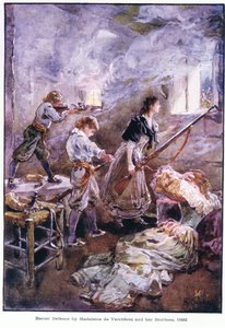 Madeleine de Vercheres和她的兄弟1692年，c.1920的英雄防御