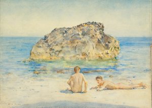 日光浴者，1921年 作者 亨利·斯科特·图克