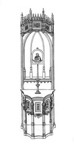祭坛，约15世纪，1843年。 作者 亨利·肖