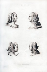 头饰，16世纪初，1843年。 作者 亨利·肖