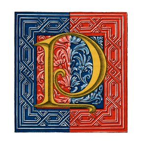 首字母P，1843年。 作者 亨利·肖