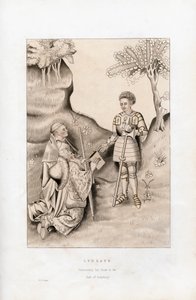 吕德盖特（Lydgate）于1843年向1426年索尔兹伯里伯爵展示他的书。