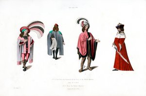 男式连衣裙，c1480，1843年。 作者 亨利·肖