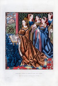 亨利六世女王玛格丽特（Margaret）和她的宫廷，十五世纪中叶，1843年。 作者 亨利·肖